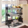 Over Sink Dish Drying Rack – Adjustable, Expandable, and Rust-Resistant 2-Tier Dish Drainer