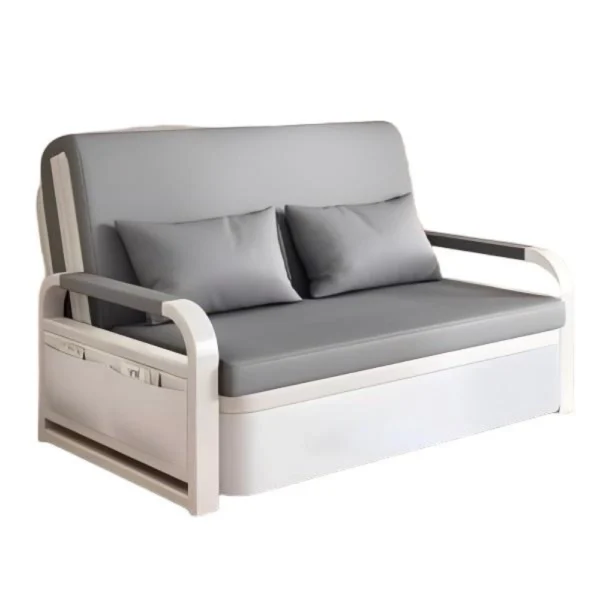 Modern Sofa Bed With Wood Frame – Storage Included